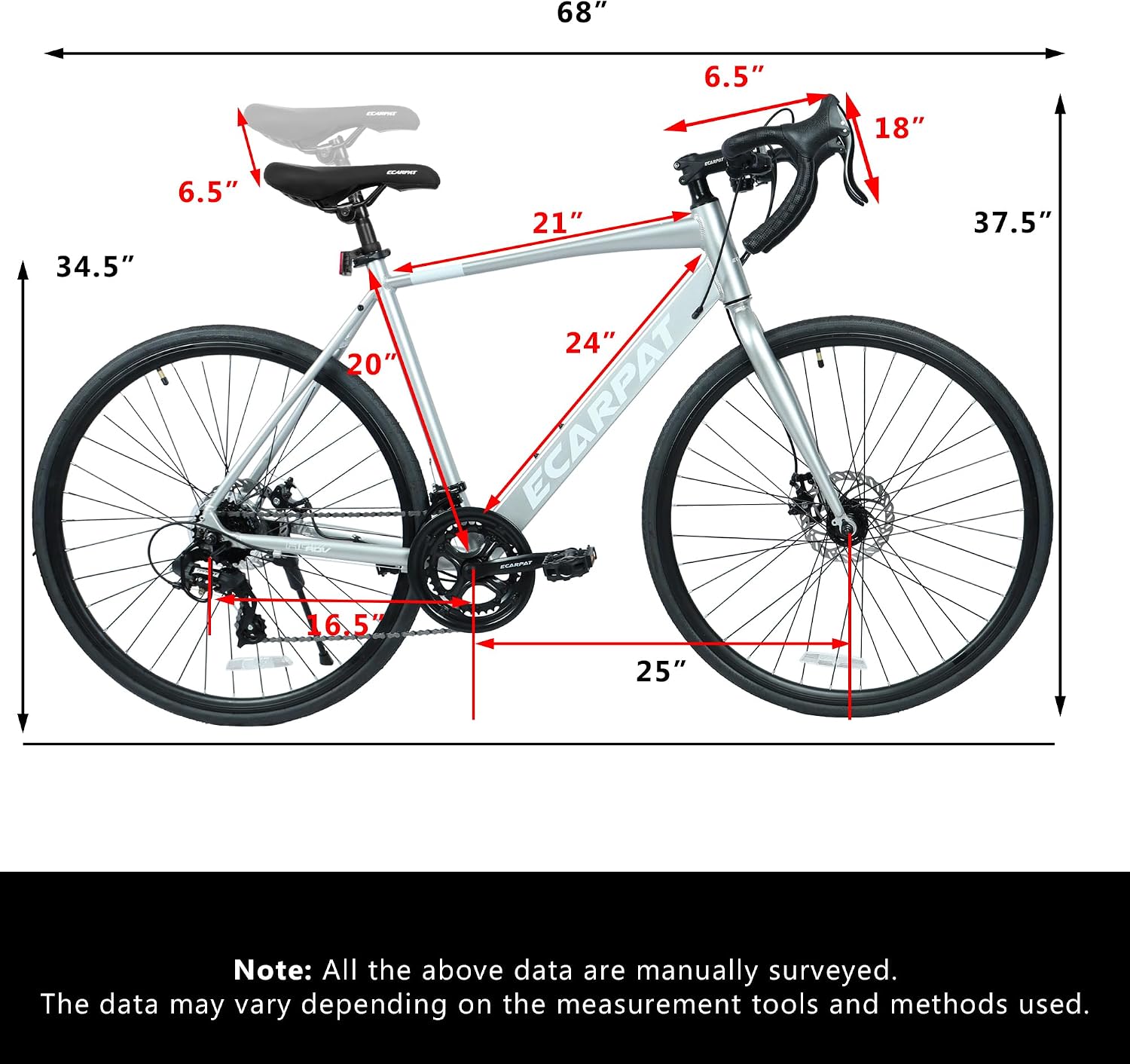 Road Bike, 700C Wheel City Commuter Bicycle, 16 Speed Drop Bar, Fast Acceleration, Racing Bike with Disc Brakes, with Light Weight Aluminum Alloy Frame, Sport Bike, Urban Adult Bicycle