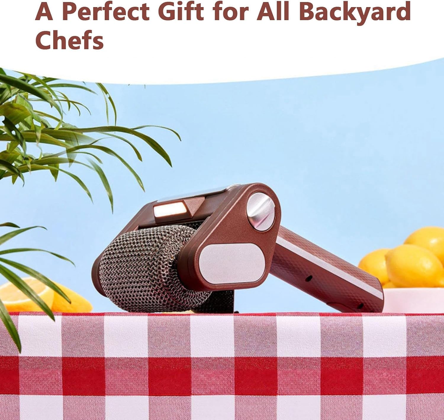 Spinning BBQ Grill Brush Rechargeable Electric Grill Stainless Steel Brush Cordless Stainless Steel Power Roller Blasts Rotating Cleaning Brush for Outdoor Barbecue