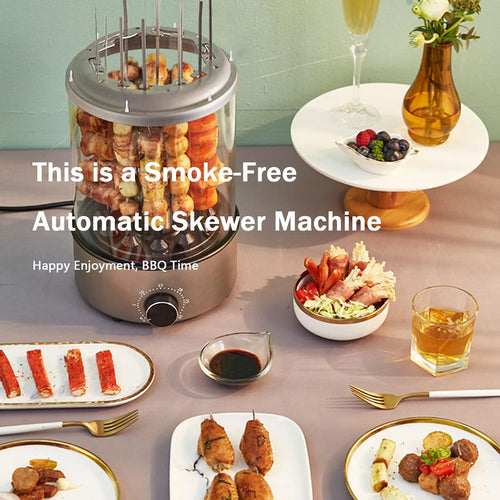 0 Outdoor Vertical Rotisserie Oven 1100W, Electric Smokeless BBQ Grill, Rotisserie Shawarma Machine for Home Use Infrared Roaster Oven