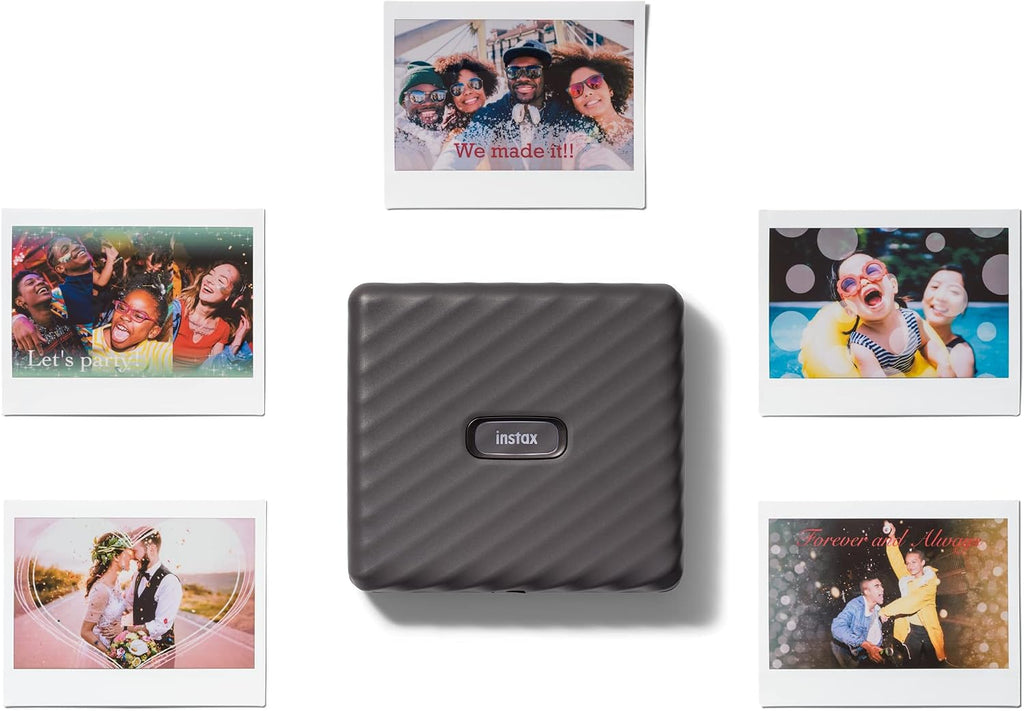 Fujifilm Instax Link Wide Photo Printer, Mini, Wireless Bluetooth, Portable, Compact, and Lightweight Polaroid Picture Printer, Compatible with iPhone iOS and Android Devices - Mocha Gray (Renewed)
