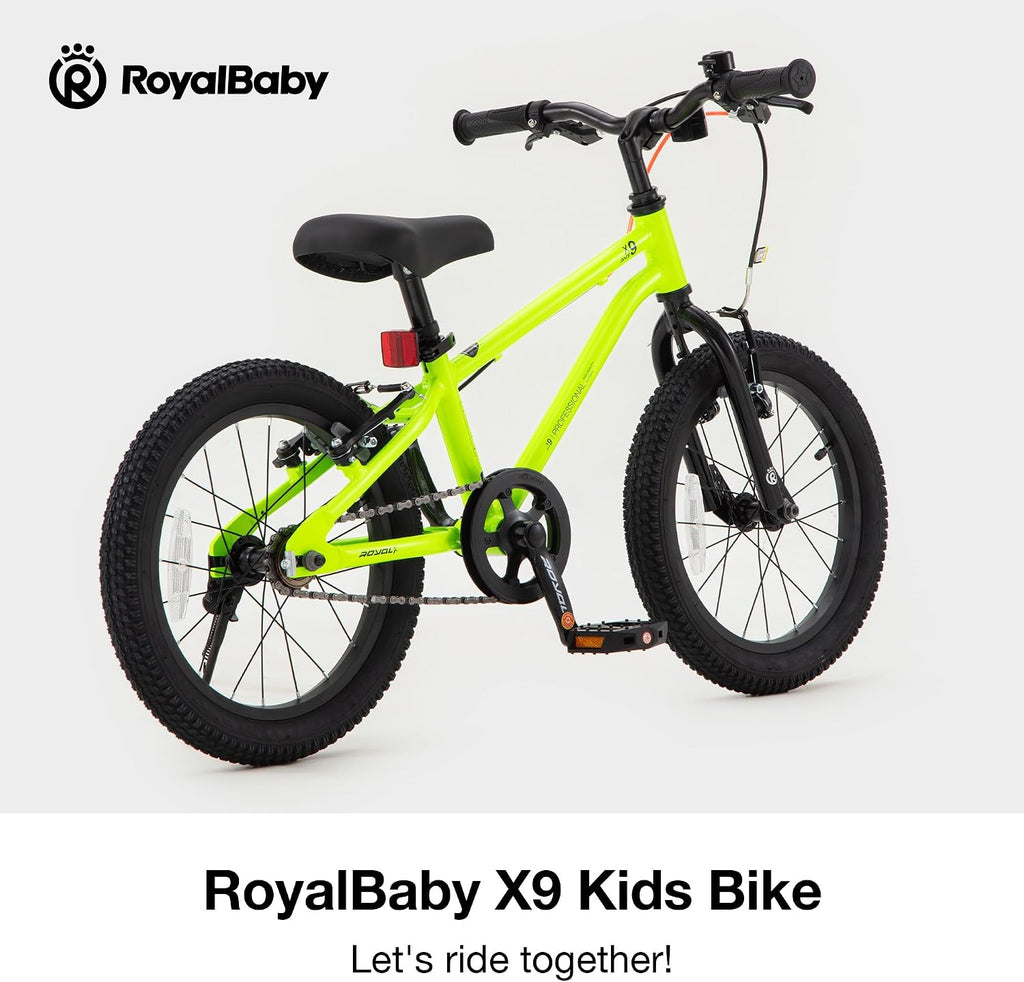 RoyalBaby Kids Bike, Lightweight Aluminum 16 18 Inch Wheel Bicycle Boys Girls Ages 4-9 Years, Multiple Colors
