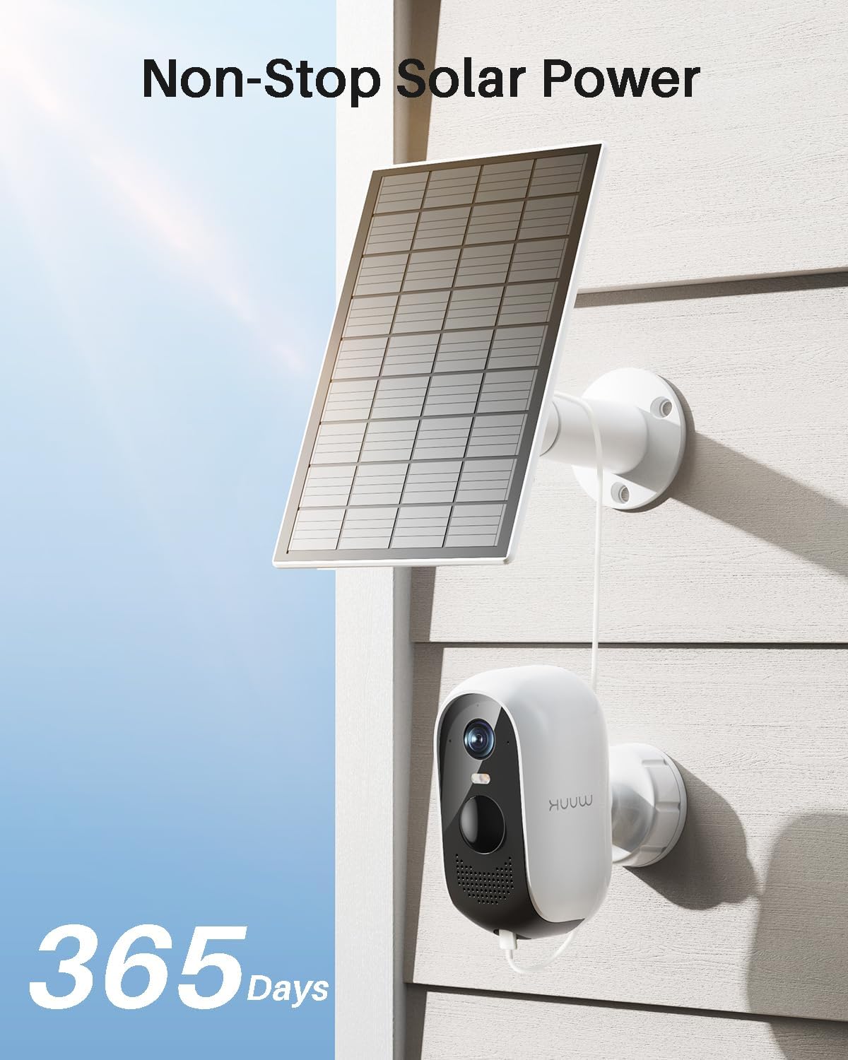 WUUK Solar Security Cameras Wireless Outdoor, Home Surveillance System, 2K, No Monthly Fee, Motion Alert, Night Vision, 2.4/5 GHz WiFi, 32G Local Storage, Compatible with Alexa & Google, 4-Camera Kit