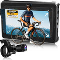 PARKVISION Handlebar Bike Mirror, Bicycle Rear View Zoom Camera with Dust Cover, 4.3'' HD 1080P Monitor, 120°/100°/80°/60° Wide Angle View, 10000mah Battery, Bike Camera for Mountain
