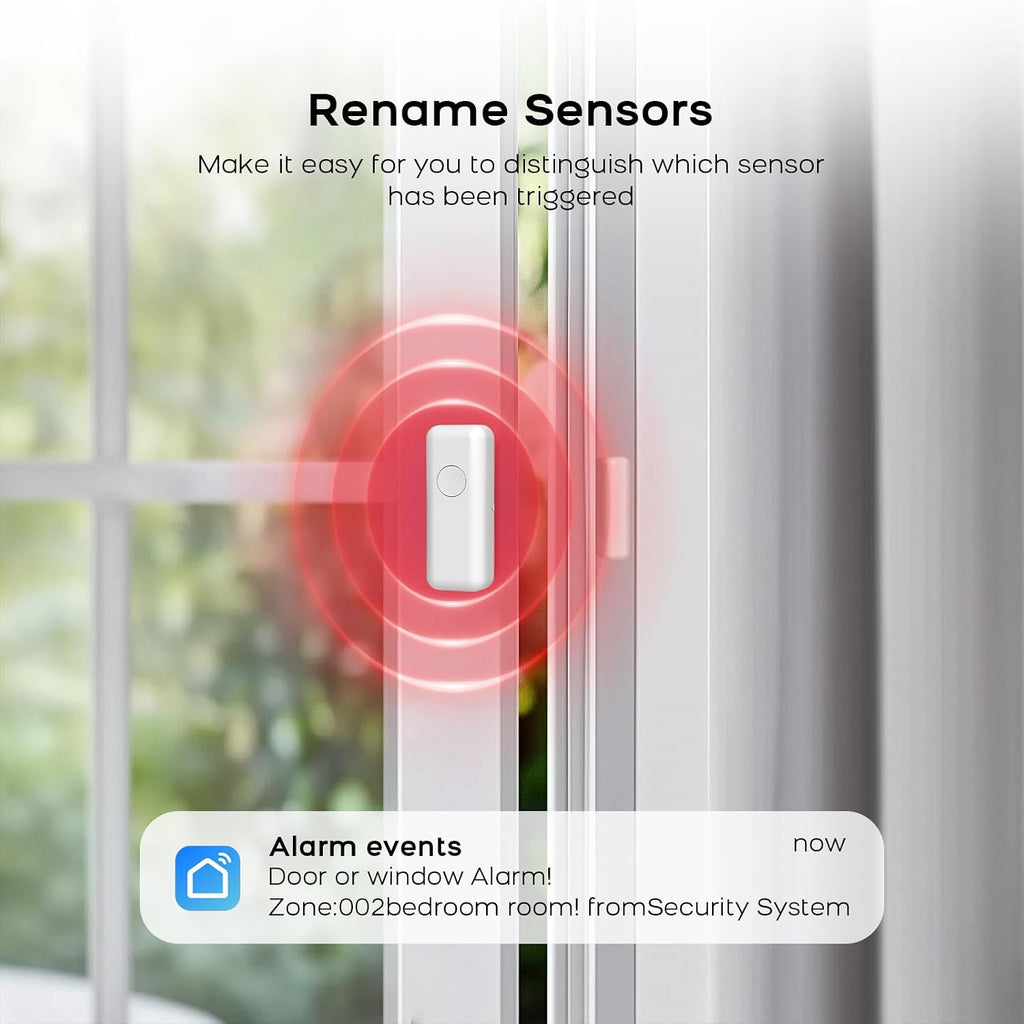 Home Security System with WiFi 2MP HD Secutity Camera,17 Piece Alarm Kits Home Security Camera System,Compatible with Alexa,Google Assistant, No Contract Required,