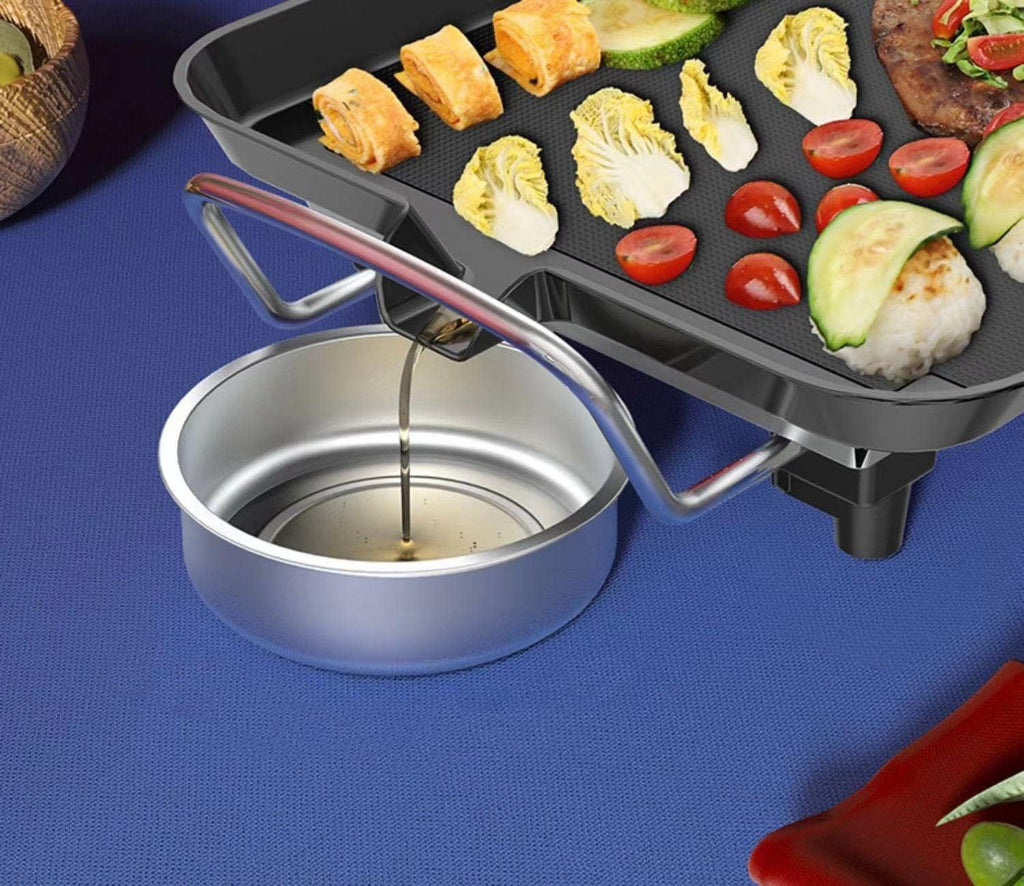 JYYBN Teppanyaki Table Grill, Non-Stick Griddle with Adjustable Temperature, BBQ Hot Plate Barbecue