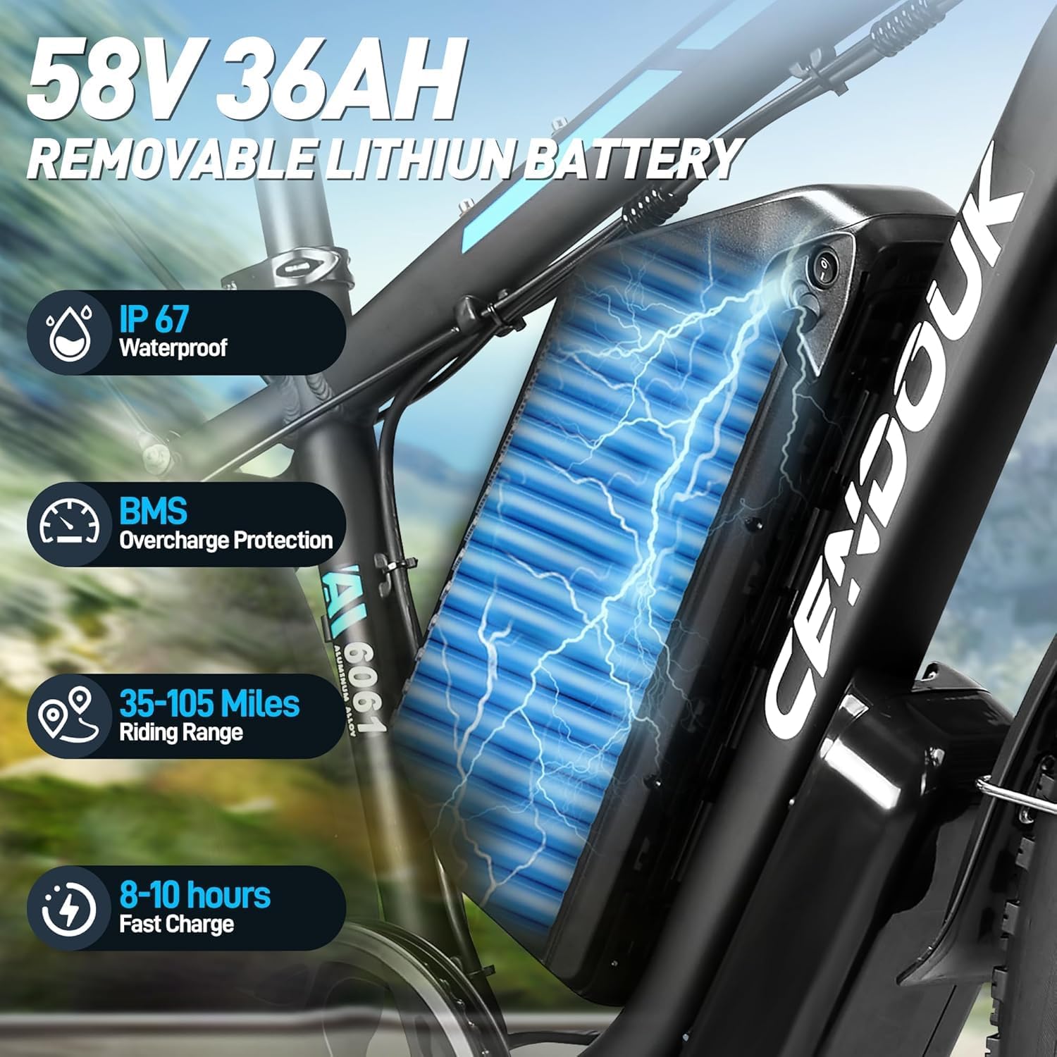 Electric Bike for Adults, 8000W Peak Dual Motor 58V 36Ah Long Range Ebike, 47MPH Fast Electric Bicycle, Dual Hydraulic Brakes, 24' Fat Tire E-Bike for Commuter Mountain Off-Road All-Terrain