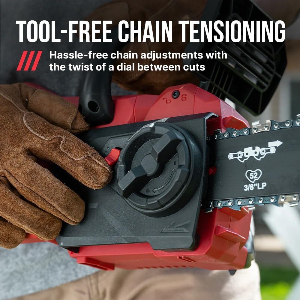 SKIL PWR CORE 40 Brushless 40V 14' Lightweight Chainsaw Kit with Tool-free Chain Tension & Auto Lubrication, Includes 2.5Ah Battery and Auto PWR Jump Charger - CS4555-10
