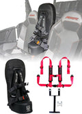 UTVMA RZR 1000 and 900 (2014-2023) Bump Seat with 4-Point Harness | Kids Seat | Jump Seat | All Models (XP, Turbo, Turbo S, High Lifter, Sport, Premium, Ultimate) (Seat with Pink Harness)