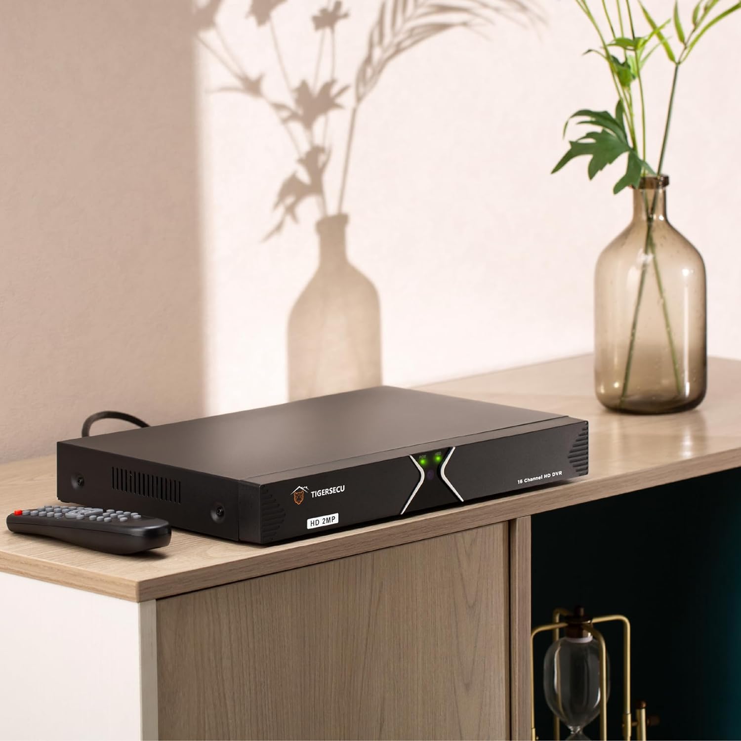 TIGERSECU Super HD 1080P 16 Channel DVR Security Recorder with 2TB Hard Drive, H.265 Hybrid 6-in-1 CCTV DVR Recorder Compatible with 2MP and 5MP TVI, AHD, CVI, Analog, RS485 PTZ and IP Cameras