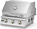 Hygrill STD Series Heavy Duty 3-Burner Built In Grill, Stainless Steel Grill Head for Outdoor Kitchen, Liquid Propane