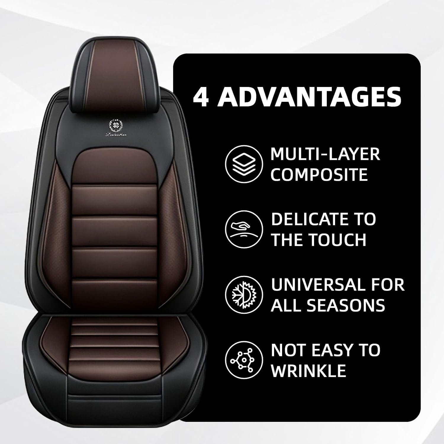 Car Seat Cover Fit for GMC Acadia 2007-2025,Compatible Airbag Non-Slip Waterproof Seat Cover,Car Seat Protector Premium Interior (Standard 5 Seats,Black Coffee)