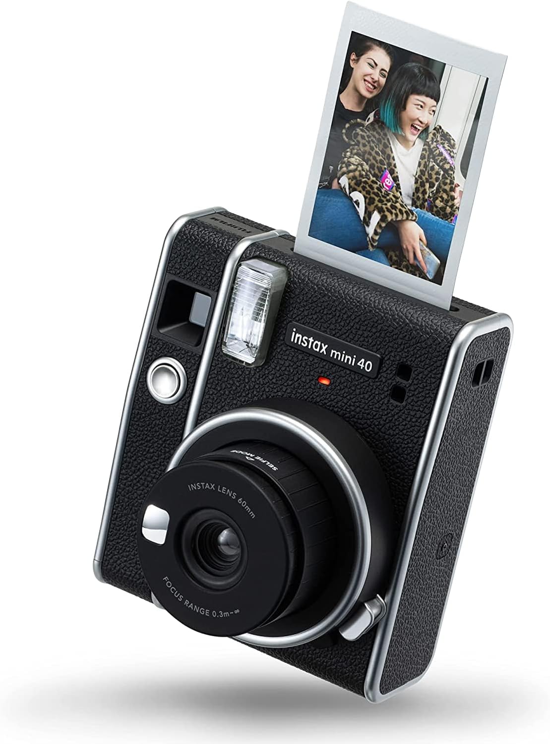 Fujifilm Instax Mini 40 Instant Film Camera Black + 20 Instax Instant Film Prints Bundle