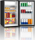 HAILANG 4.4 Cu.Ft Mini Fridge with Freezer, Single Door Mini Refrigerator, 5 Settings Temperature Adjustable, Compact Refrigerator for Apartment,Dorm, Office, Bedroom