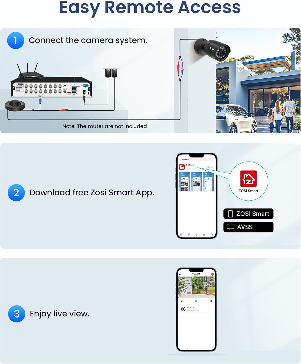 ZOSI H.265+ 1080p 16 Channel Home Security Camera Outdoor Indoor, 16CH CCTV DVR with AI Human Vehicle Detection and 16 x 1080p Surveillance Bullet Camera, 100ft Night Vision, 90° View Angle, 2TB HDD