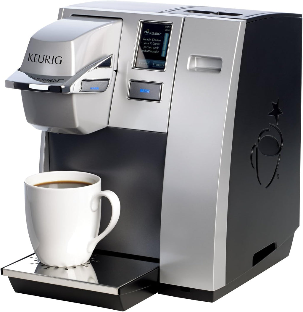Keurig K155 Office Pro Single Cup Commercial K-Cup Pod Coffee Maker, Silver & Slim Non-Rolling Storage Drawer, Coffee Pod Storage, Holds up to 24 K-Cup Pods, Black