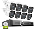 SANNCE 8CH 6MP Surveillance PoE NVR System with 8PCS 2K 3MP HD IP Cameras with H.265 Video Compression, Smart IR LED, APP Push Alert, Remote Access (with 1TB HDD)