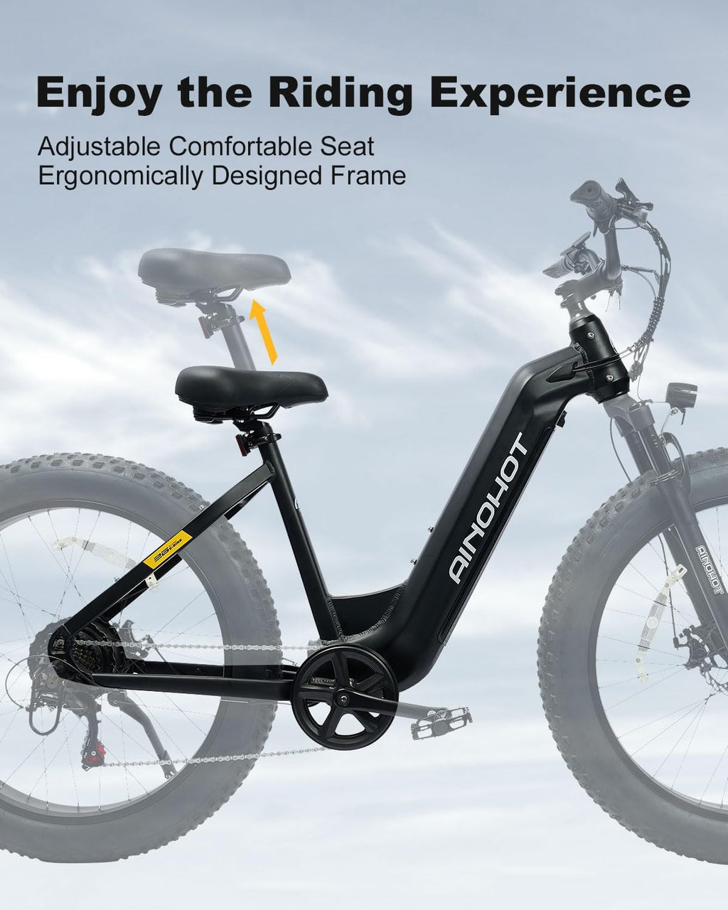 Terra Electric Bike for Adults, 26'x4.0' Fat Tire Electric Bike, 1000W Peak Ebike, Electric Mountain Bike 624Wh Battery, 20 MPH 56 Miles, Electric Bicycle with UL2849 Certified, Aluminum Alloy Frame