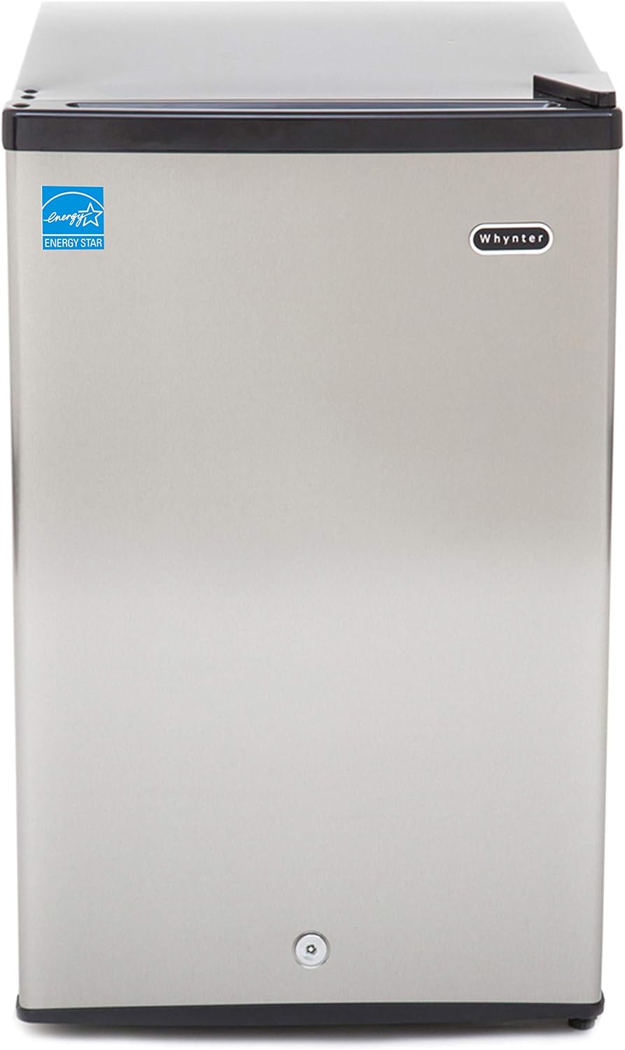 Whynter Upright Freezer with Lock, 3 Cu. Ft. Small Freezer Mini Freezer for Bedrooms, Dorms, Garages, Offices CUF-301SS, Stainless Steel, Energy Star
