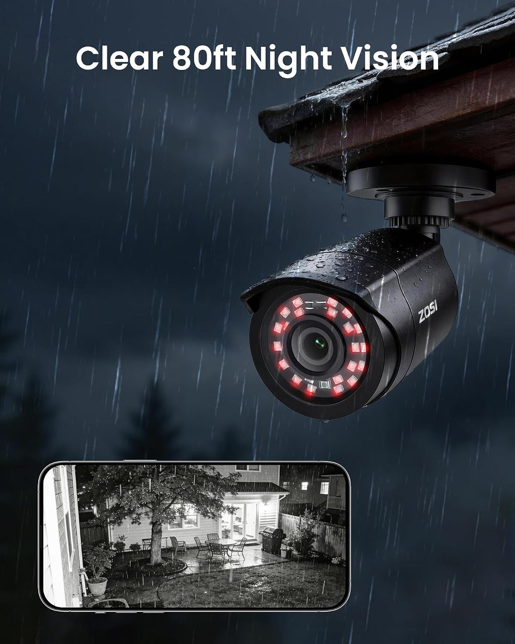 ZOSI 16CH Security Camera System with 2TB HDD, AI Human/Vehicle Detection, 16PCS 1080P Outdoor Indoor Surveillance Cameras, Night Vision, H.265+ 16Channel 2MP DVR for 24/7 Recording, Remote Access