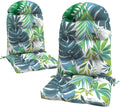 LVTXIII Outdoor Adirondack Chair Cushions, 44x19x4 Inch Non-Slip High Back Rocking Chair Cushion, Tufted Seat Cushion for Patio Furniture, Set of 2, Islamorada Blue Green