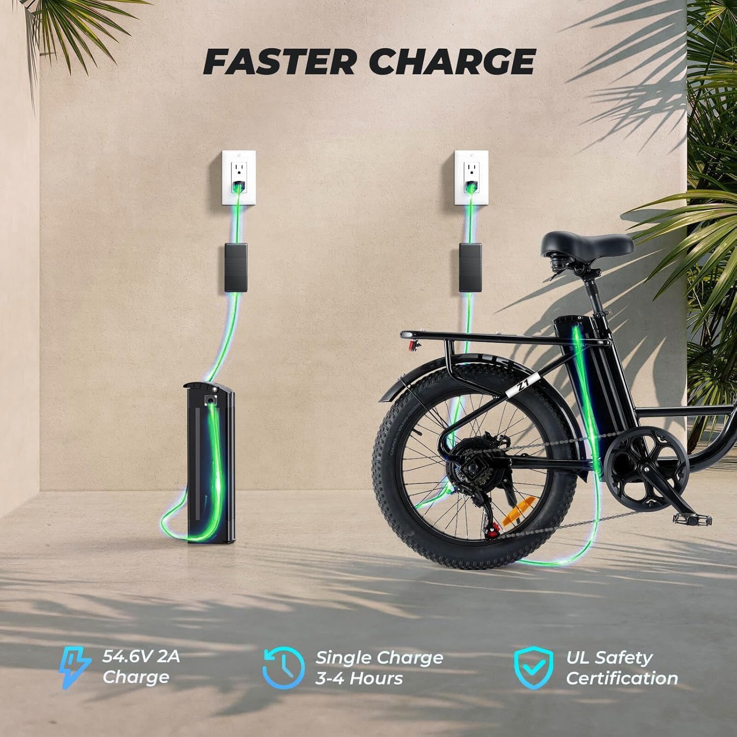 1000W Electric Bike for Adults, Fat Tire Ebikes 20' x 3.0 Electric Bicycle, 50-Mile Long Range, 48V Removable Battery Shock Absorber, 7-Speed Dual Disc Brakes Full Suspension Suitable for Commuting
