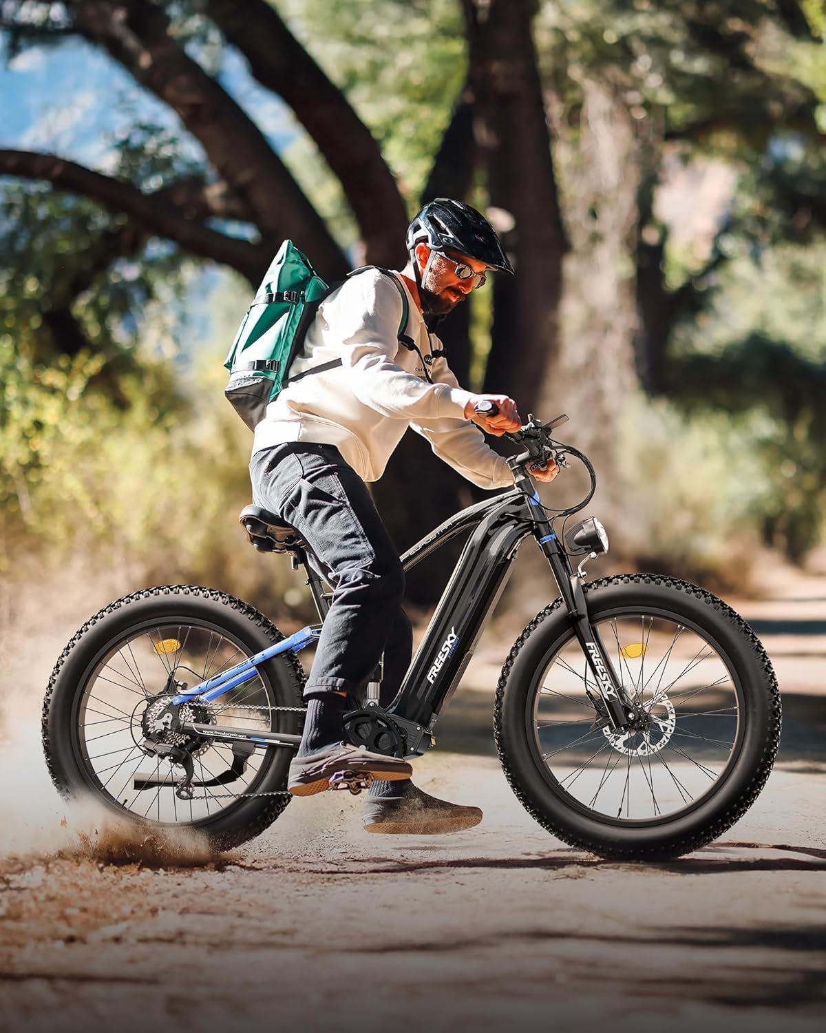 FREESKY 3000W Electric Bike for Adults, 37MPH & 95Miles Range, Dirt All-Terrain Electric Bicycle, 48V 25Ah Removable Battery,26' Fat Tire Full Suspension Mountain Ebike, UL2849 Certified by TÜV