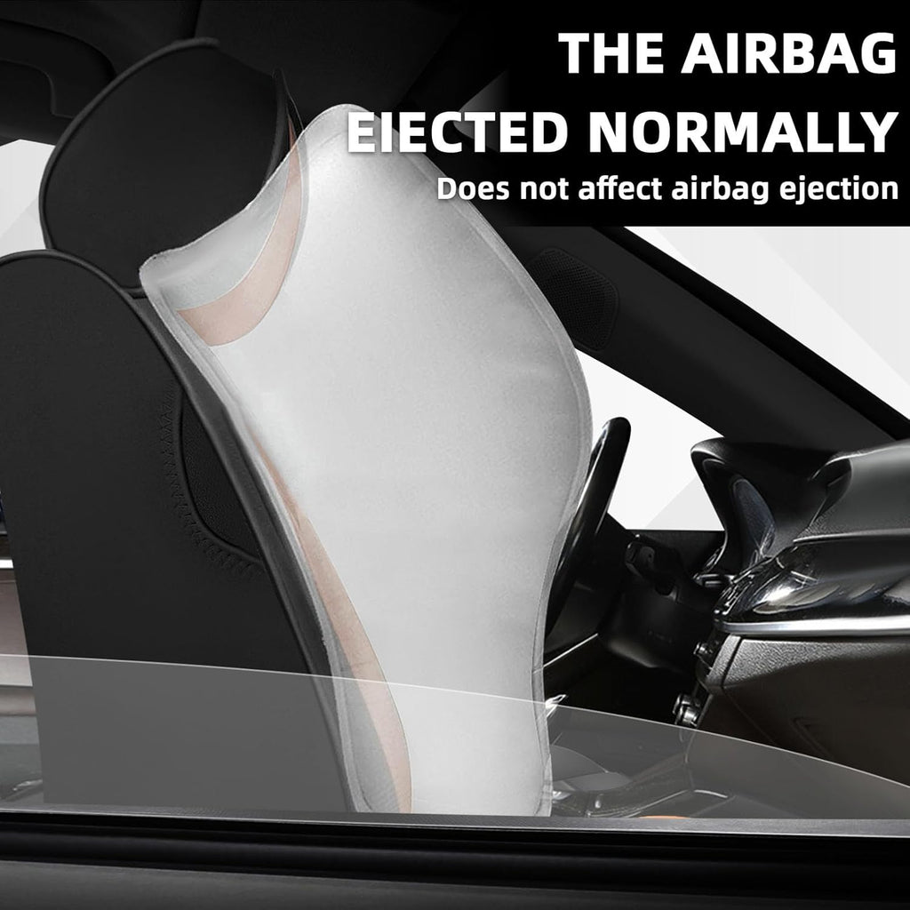 Car Seat Cover Fit for Rivian R1T 2022-2025,Compatible Airbag Non-Slip Waterproof Seat Cover,Car Seat Protector Premium Interior (Standard 2 Seats,Black Orange)