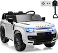 MINIATURE MOTORS 24V Ride on Toys for Big Kids, 2-Seater Toddlers Licensed Electric Car Remote Control, 3.7mph Max Speed, Bluetooth Music, Shovel, Seat Belt, 4-Wheeler Suspension, Boy Girl Gift-White