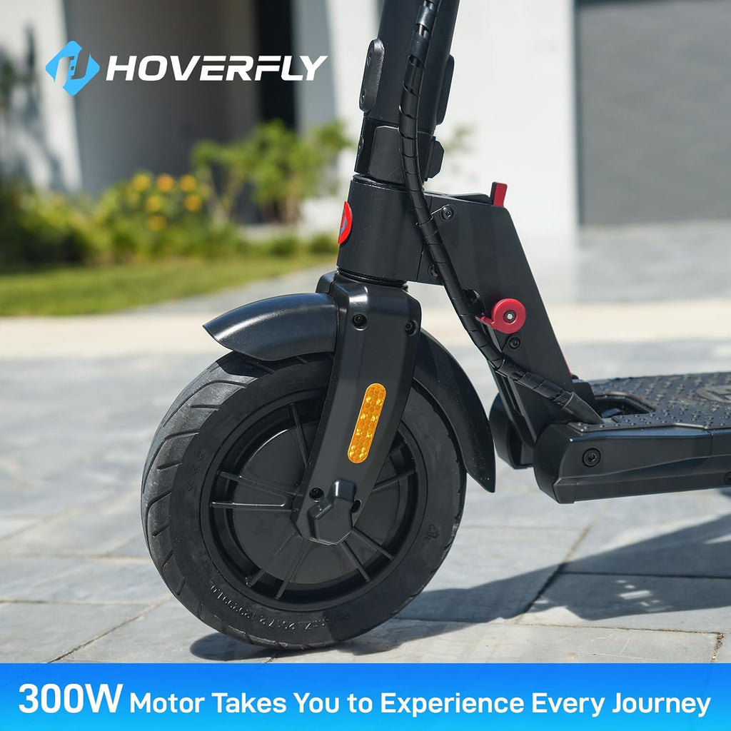 HOVERFLY X1/X3/X5 Electric Scooter for Adults, Anti Flat 8.5'/10'' Solid Tire, Max 10/18/25 Miles Range and 15.5/20Mph Speed Power by 250W/500W Motor, Foldable Commuting E Scooter with EABS&Disc Brake