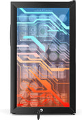 Beverage Refrigerator with LED Light Up Door – 128 Can Freestanding Drink Fridge, Small Beer Cooler with 4 Removable Shelves, Child Safety Lockfor Gaming Room Home Bar Party,Cyberpunk