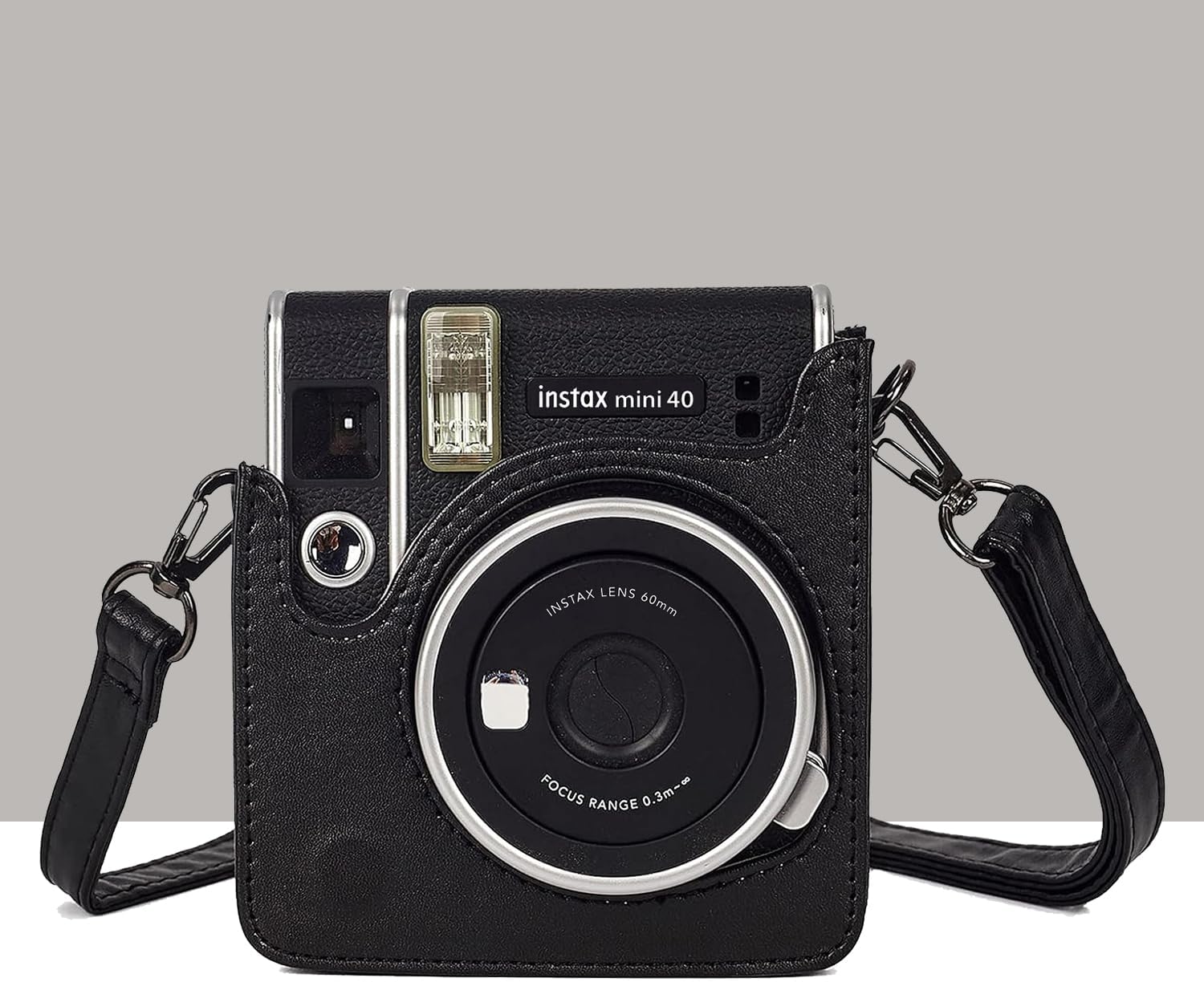 Fujifilm Instax Mini 40 Instant Film Camera Black + 20 Instax Instant Film Prints Bundle