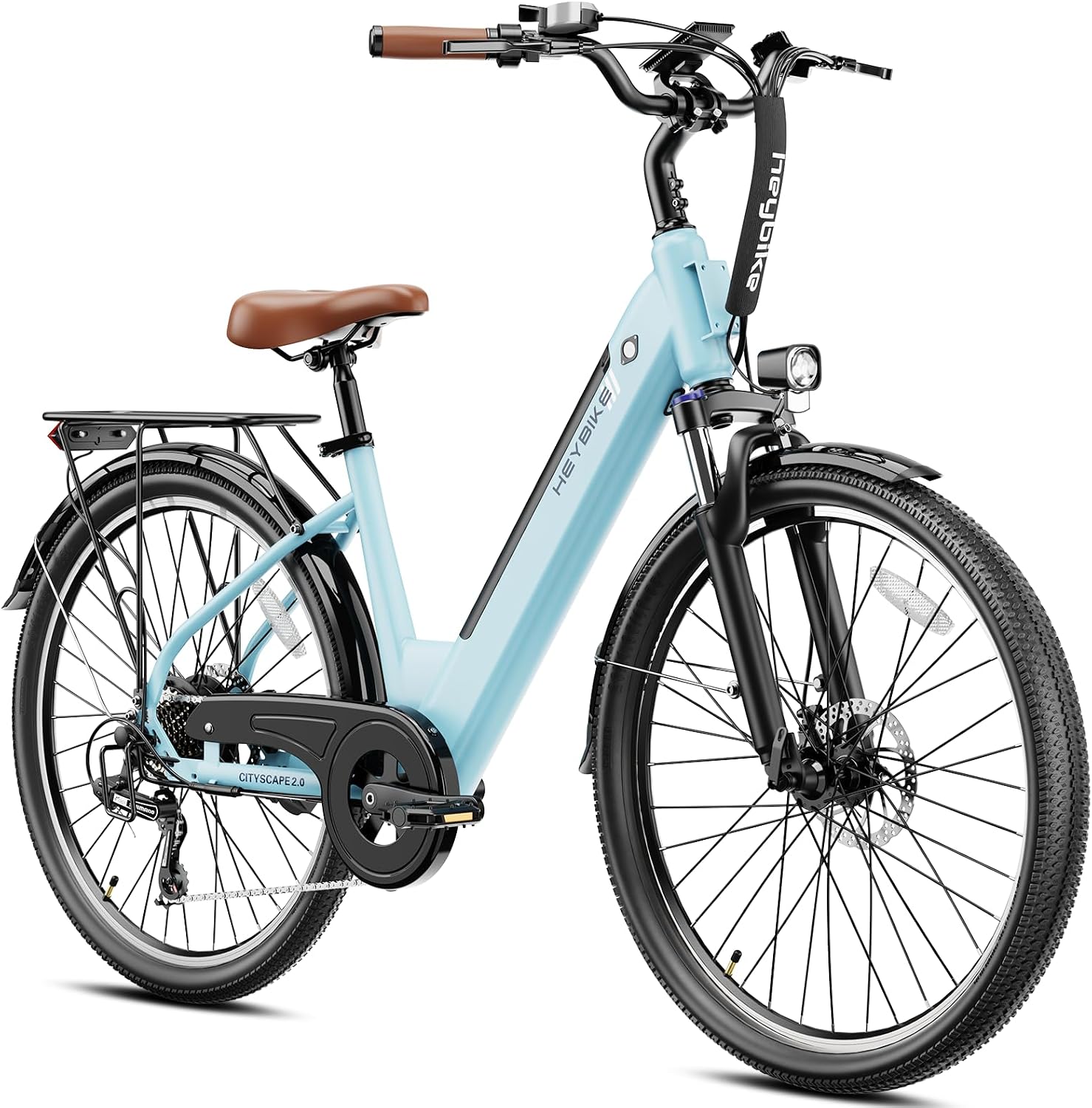 Heybike Cityscape 2.0 Electric Bike for Adults with Peak 1200W Motor, 468Wh Removable Battery, 50Miles 26' Electric Commuter Bike, 7-Speed,UL Certified