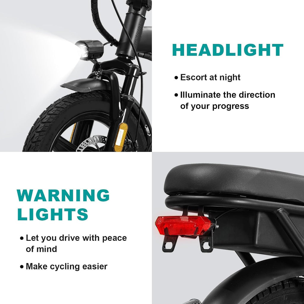 Electric Bike for Adults Teens, Commuter City Folding ebike with 560W Motor and 48V Battery, 24MPH 3-Level Pedals Assist, Dual Disc Brakes,14' Compact Foldable Electric Bicycle with UL2849 Certified