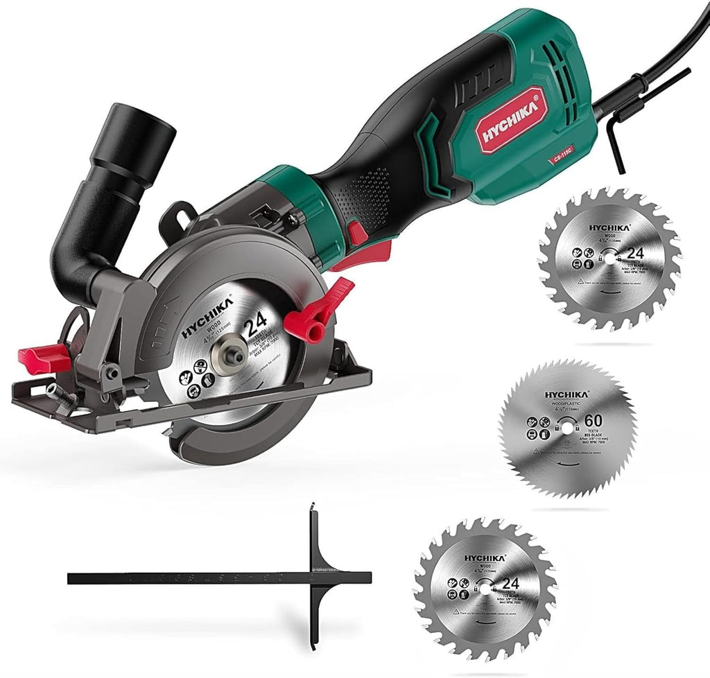 HYCHIKA Power Tool Combo Kit, Orbital Sander 3.8Amp 450W,6.2A Mini Circular Saw, 2-Tool Power Tool Set Combo Kit