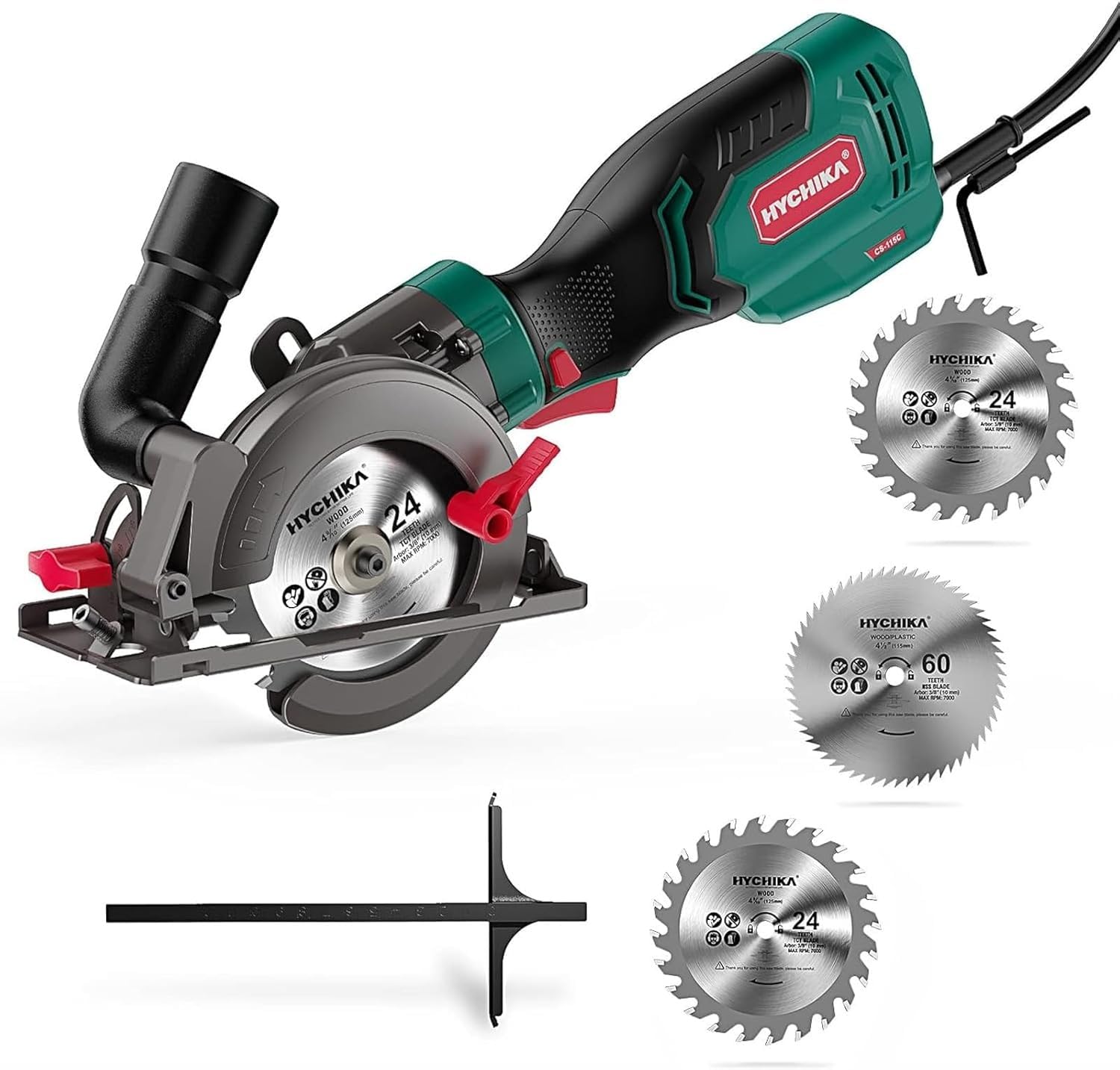 HYCHIKA Power Tool Combo Kit, Orbital Sander 3.8Amp 450W,6.2A Mini Circular Saw, 2-Tool Power Tool Set Combo Kit