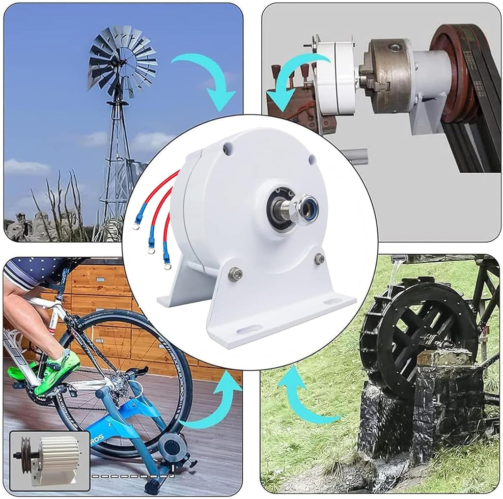 Three Phase Alternator Generator 2000W 48V 24V 12V 3 Phase AC Alternator Motor Drive Wind Turbine