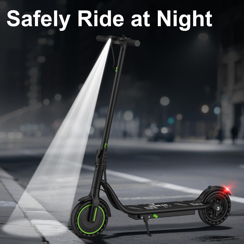 Electric Scooter, 350W-500W Motor, 9 MPH to 22MPH, 10-41 Miles Range, Dual Suspension, Dual Braking, App Control, Foldable Commuter E Scooter for Adults and Teens