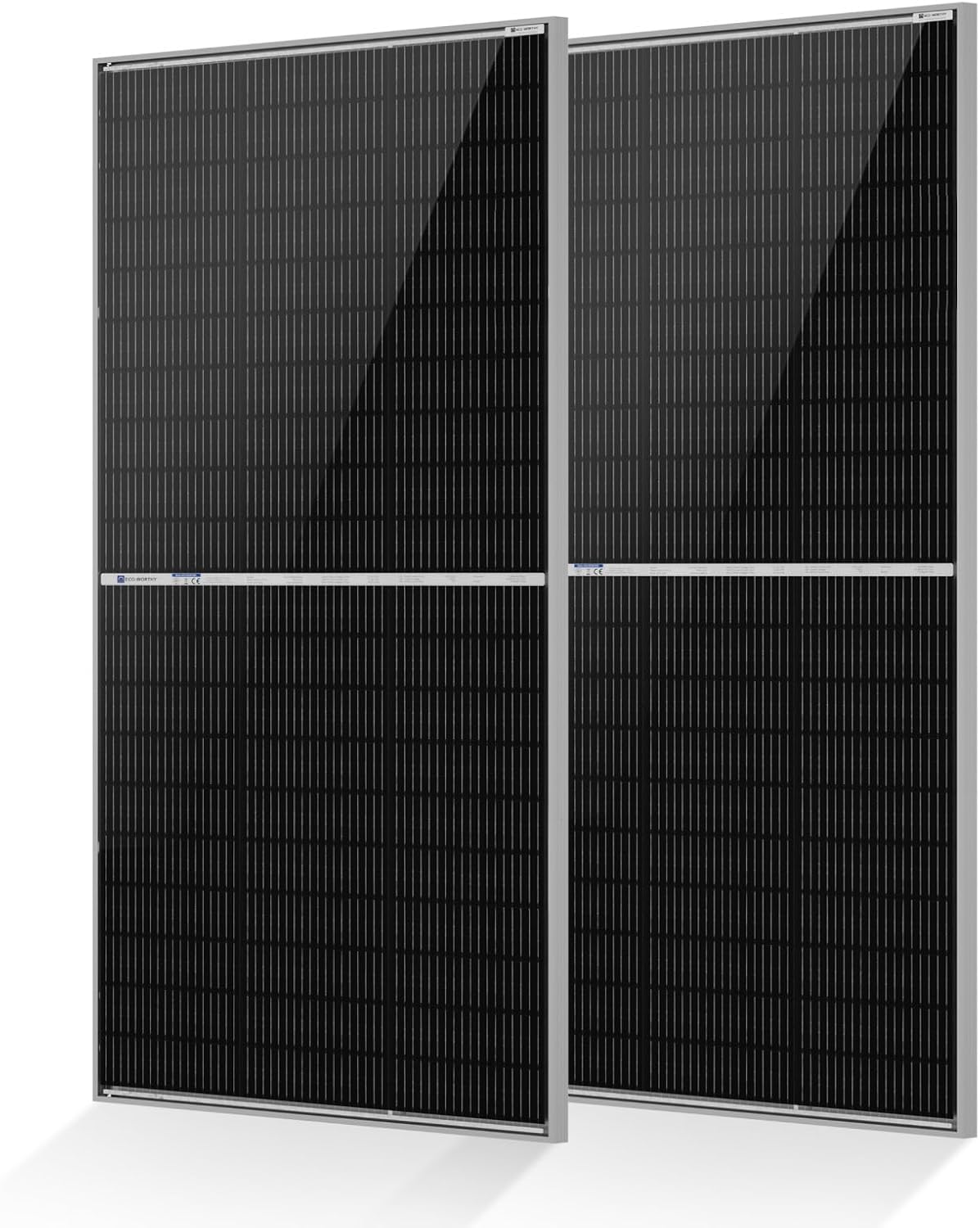 ECO-WORTHY N-Type 18BB Bifacial Solar Panels, 2PCS 195W 12 Volt Monocrystalline Solar Panel with 25% High Conversion Efficiency, Ideal for RV, Boat, Roof, Farm,Home & Off-Grid Applications