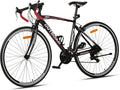 Road Bike 14-21Speed 700C Wheel with Light Aluminum Alloy Frame Commuter Bicycle with Dual Disc/V Brakes for Women and Men Black,White,Blue,Red