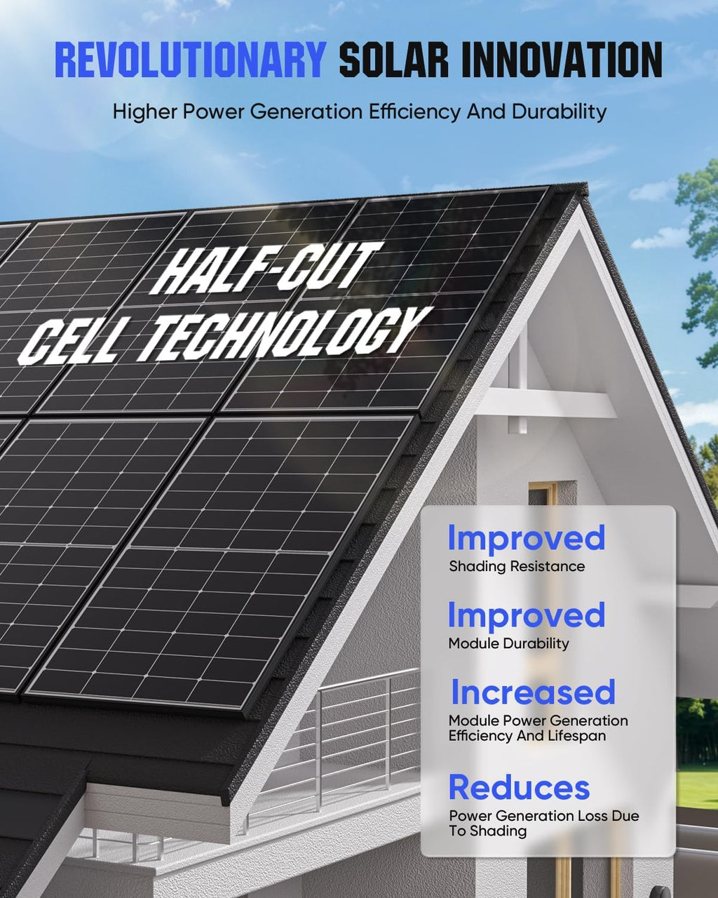 200 Watt Solar Panel, HPBC 220w Solar Panels, 25.5% High-Efficiency Solar Cell, IP68 Rate, for Home Off-Grid System, Roof, RV, Boat, Marine, Trailer, Farm