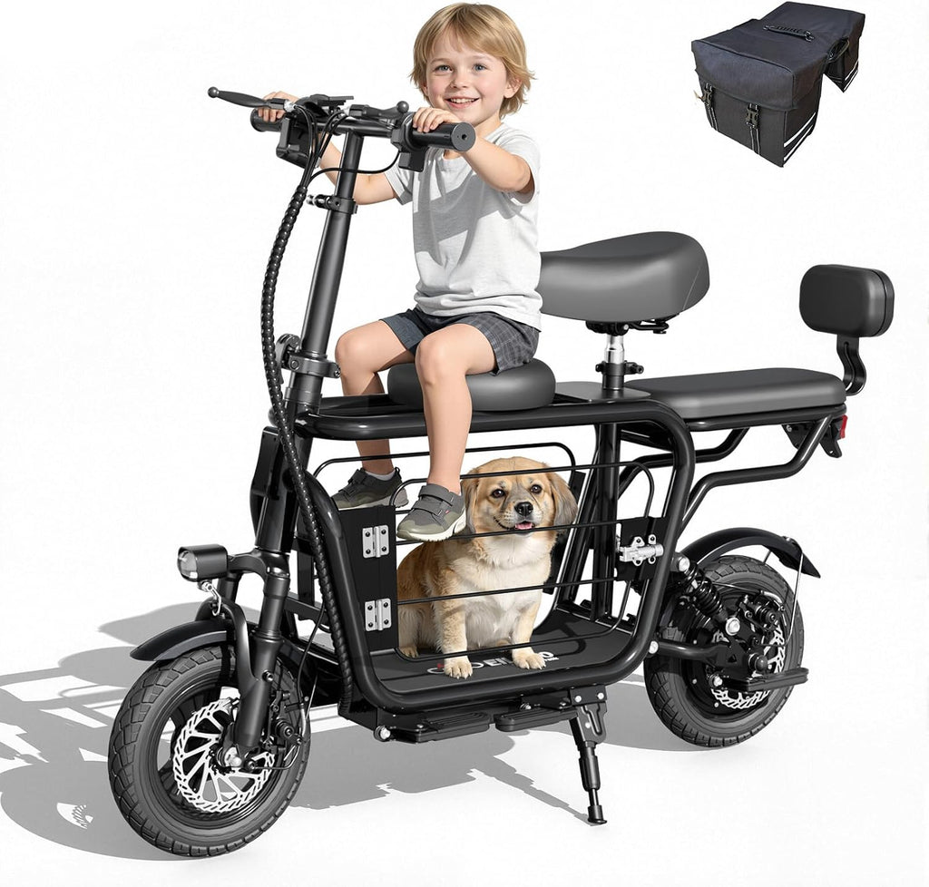 EILLEO Electric Scooter with Seat for Adult, 36V/48V Electric Scooter for Adults 500W/750W Motor, 20 Mile Range, 17.4/18.75mph, Dual Brakes, 14'/12' Tires, e Scooters with Seat