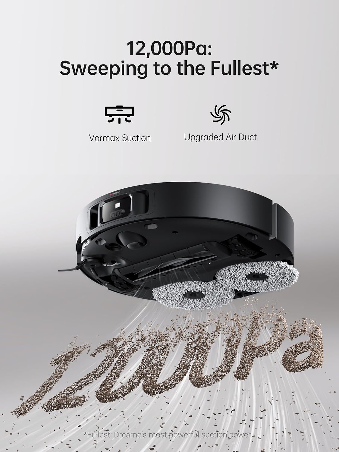 DREAME X40 Ultra Robotic Vacuum with Removable & Liftable Mop, 12,000Pa Suction, 58°F Mop & Washboard Self Cleaning, Auto-Empty, Auto Refill, liftable Brushes (Renewed)