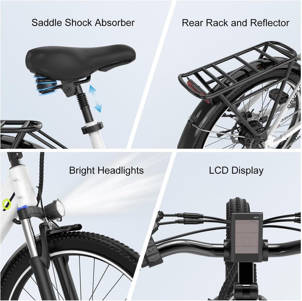 1000W Peak Electric Bike for Adult,48V 25AH(1200WH) 26' Ebike, up 80 Miles Removable Battery,Adult Electric Bicycles for All Terrain,Men Women E Bike for Commute Beach