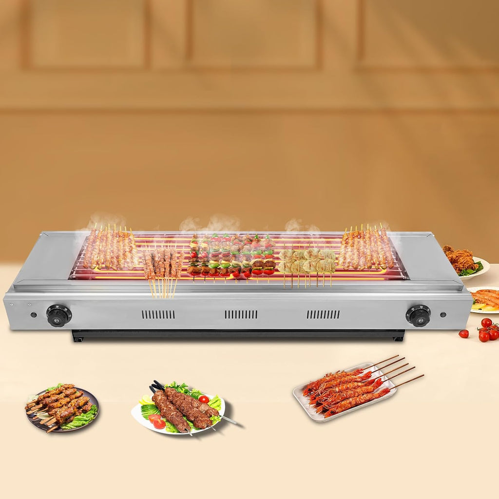 Countertop Barbecue Grill,Electric Barbecue Grill, Electric Griller with Temperature Control,50-300℃/122-572℉,3KW