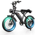 Movcan V60 Series Electric Bike for Adults,1000W/1500W, 30/33MPH,48V 15.6/18.2 Battery,Up to 80Mile Dual Hydraulic Brake,20' Fat Tire,7-Speed Motorcycle Ebike for Commuting/Off-Roading