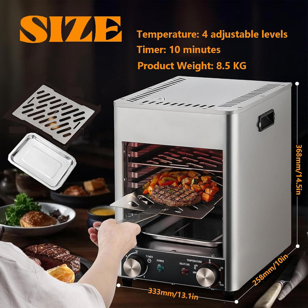 Electric Steak Grills Teppanyaki Grills/Commercial Steak Grill Oven 1700w/Electric Steak Grill/BBQ Countertop Grill Pan (With 2 Gloves, Grill And Tray)