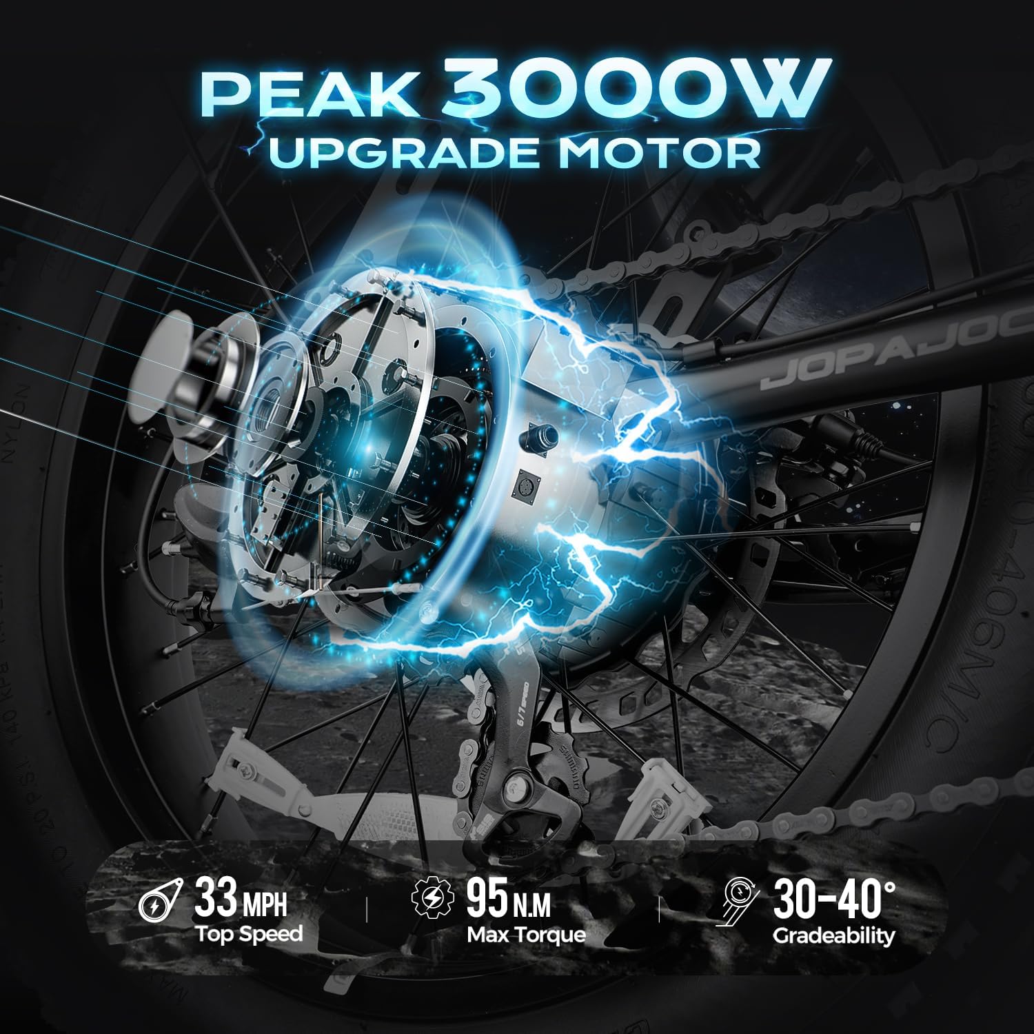 (2025 Upgraded) EAhora X7 Peak 3000W Dual Motor Electric Bike for Adults 48V 20A 30-33MPH Dual Hydraulic Brakes Ebike 80-120Miles Longe Range Fat Tire Electric Bicycle for Man and Woman