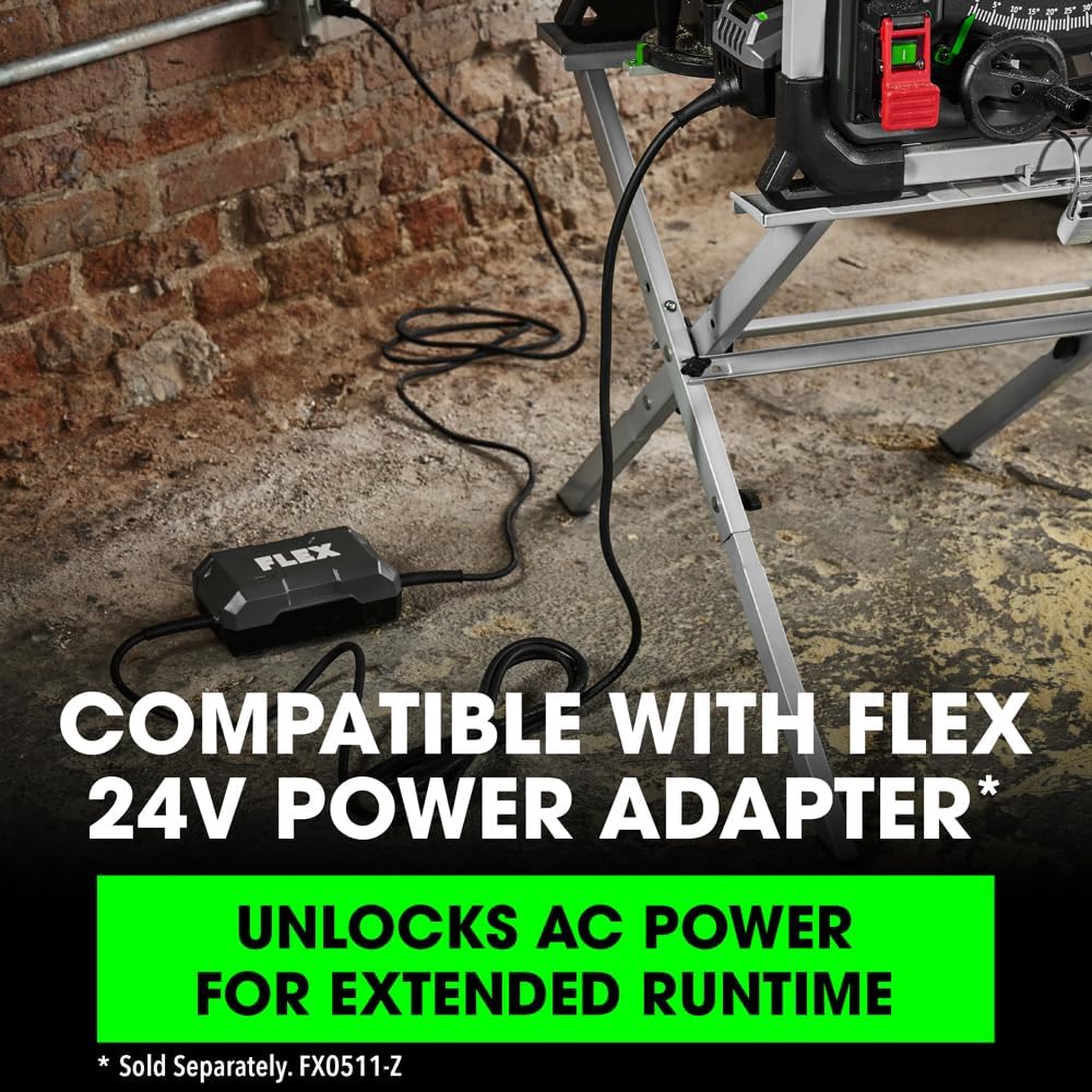 FLEX 24V Brushless Cordless 10-Inch Table Saw Tool Only, Battery and Charger Not Included - FX7221-Z