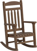 DutchCrafters Kids Porch Rocking Chair, Toddler Rocker for Ages 2-6, Kids Plastic Patio Set Rocking Chair Indoor or Outdoor Playhouse Accessories - Amish Made in USA (Brown)