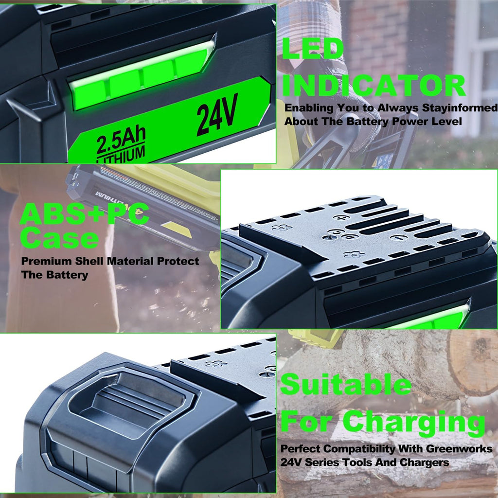DTK Battery Replacement for Flex 24V Battery 2.5Ah - FX0111-1 2 Packs